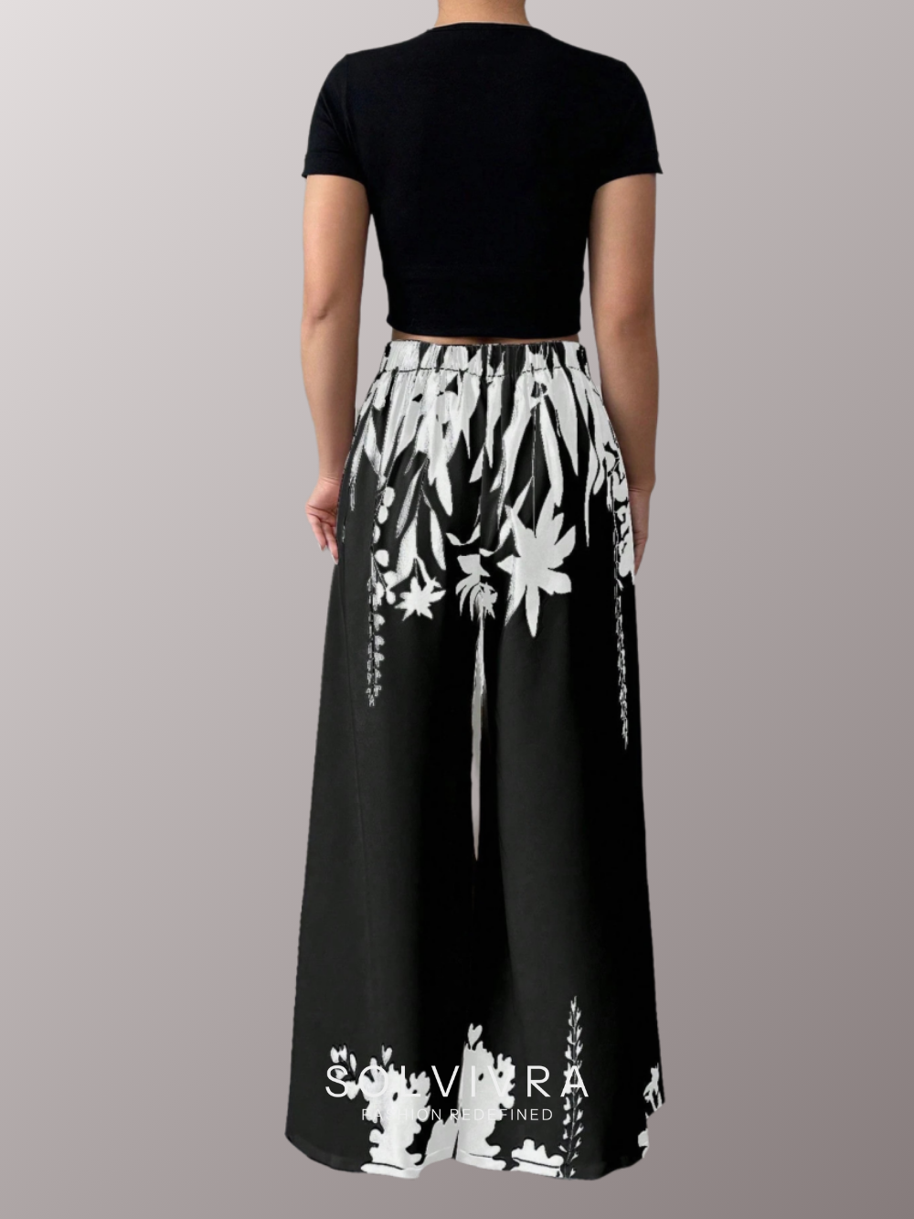 Solvivra Verdant Grace Wide Leg Pants