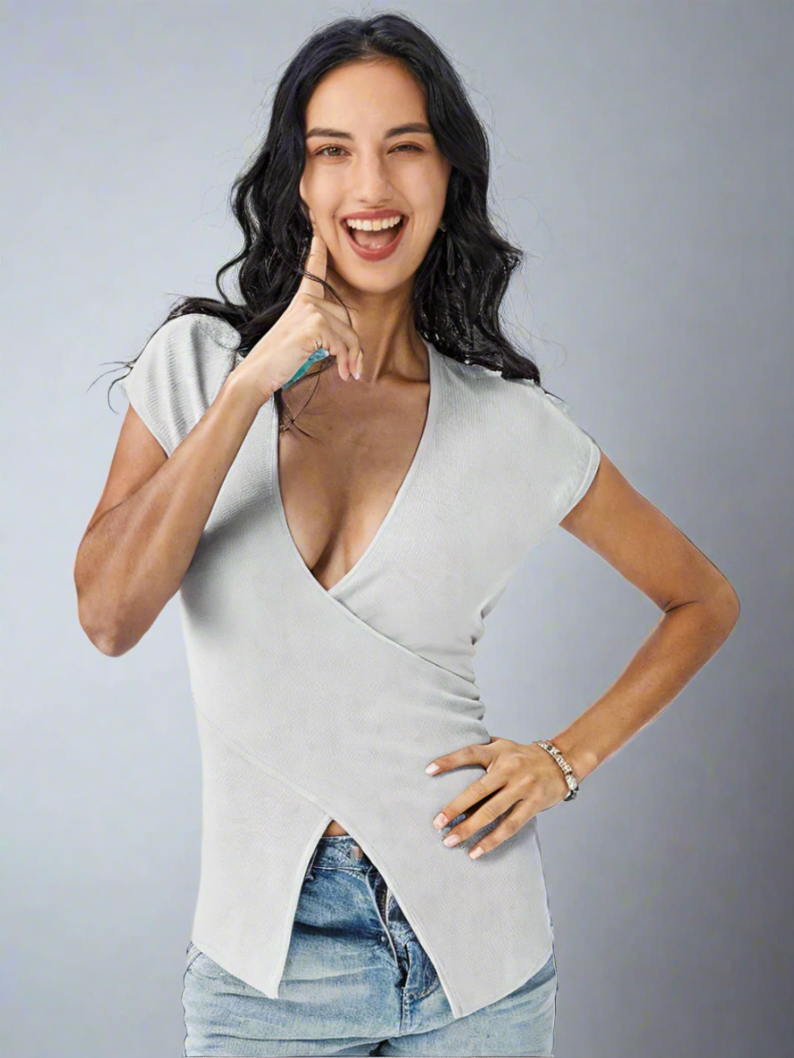 Solvivra V-Neckline Crossover Top