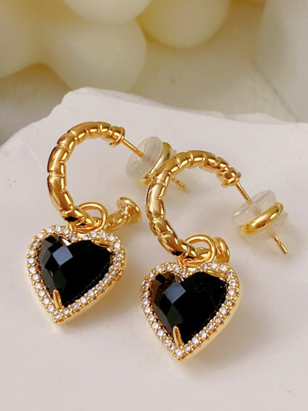 Solvivra Amoura Black Zircon Earrings