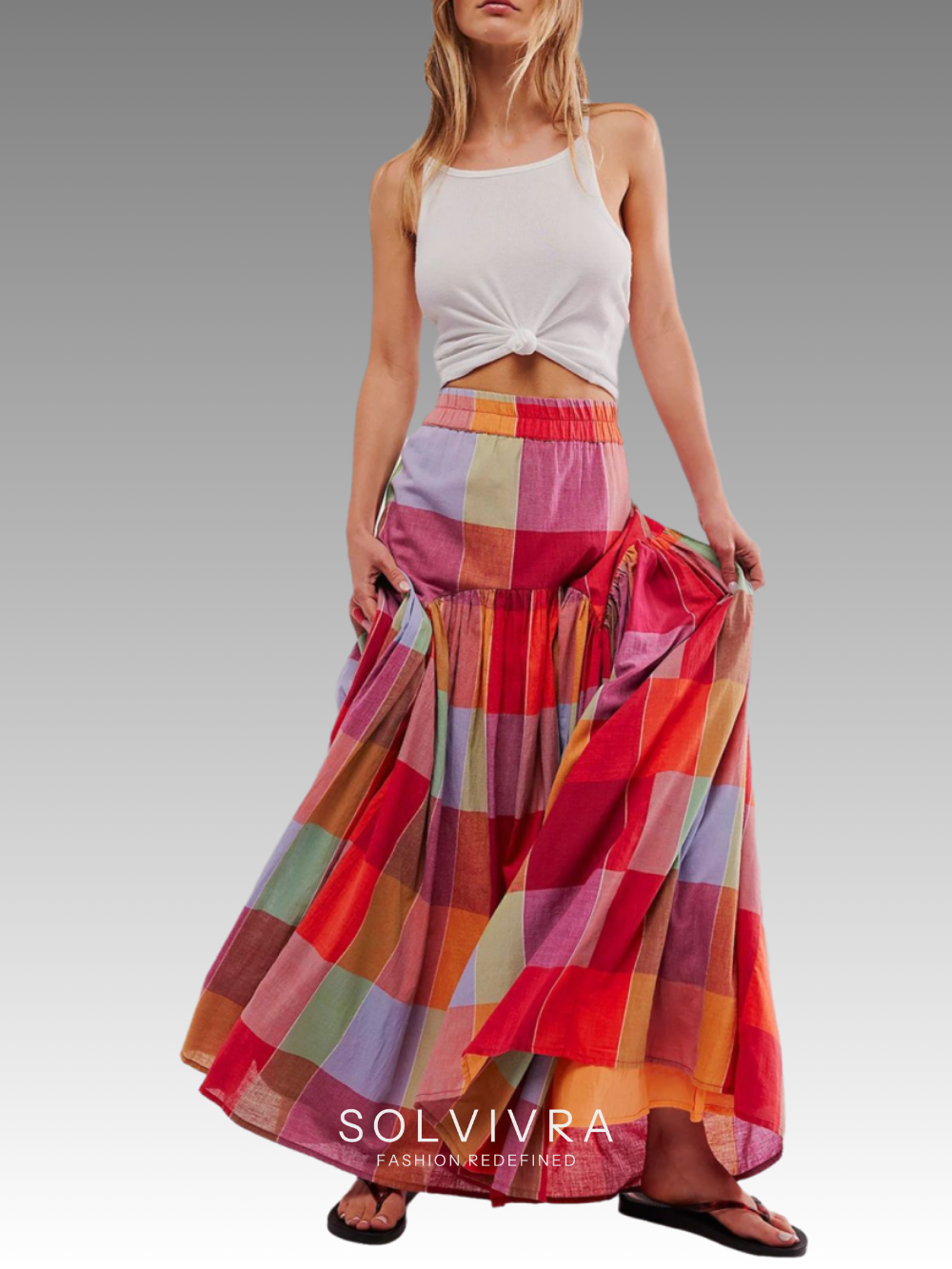 Solvivra Color Code Maxi Skirt