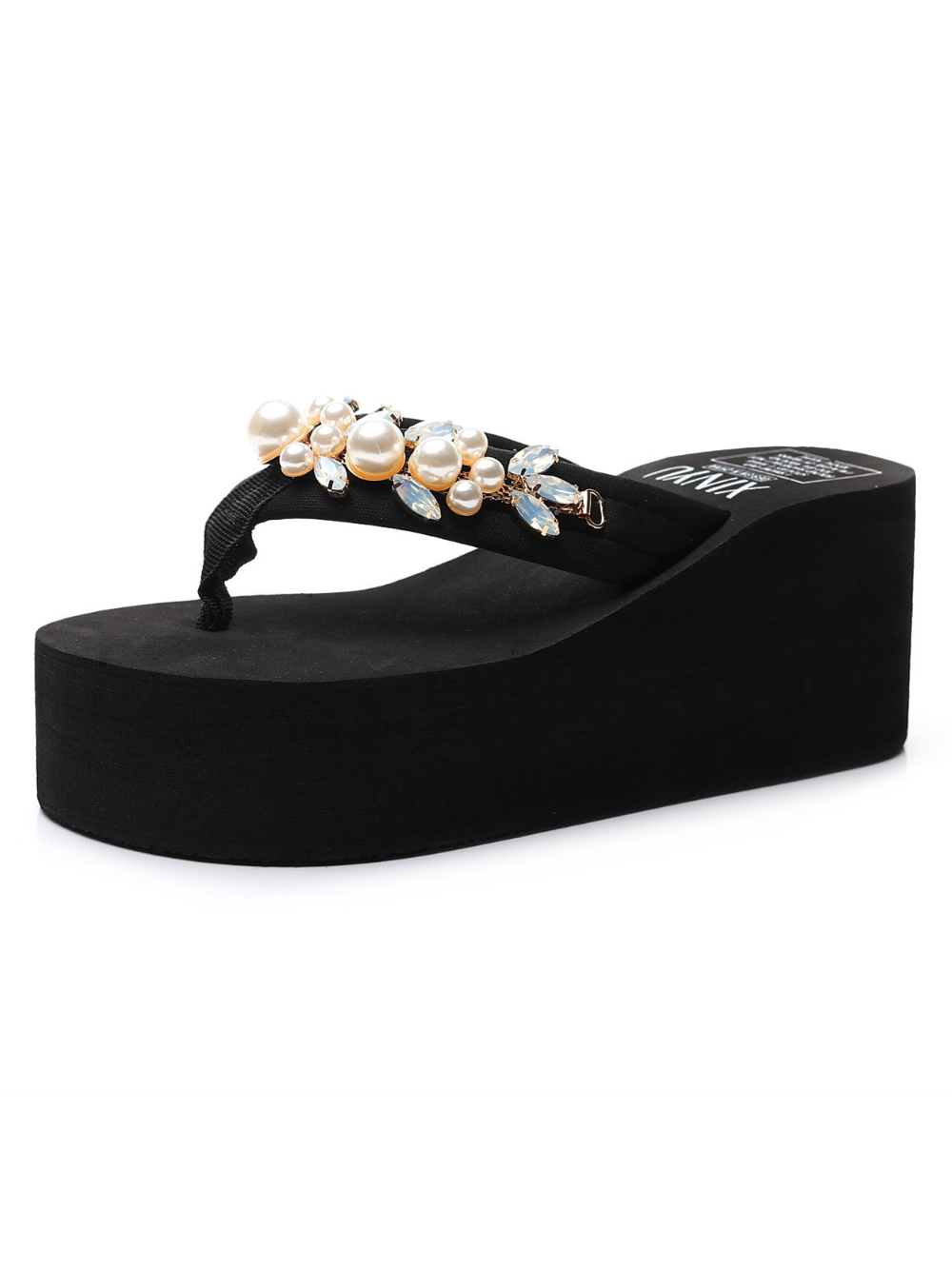 Solvivra Pearl Rise Wedge Flip-Flops