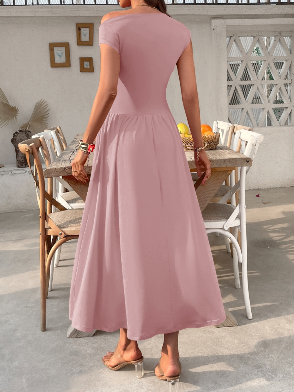 Solvivra Sway One-Shoulder Pocket Dress