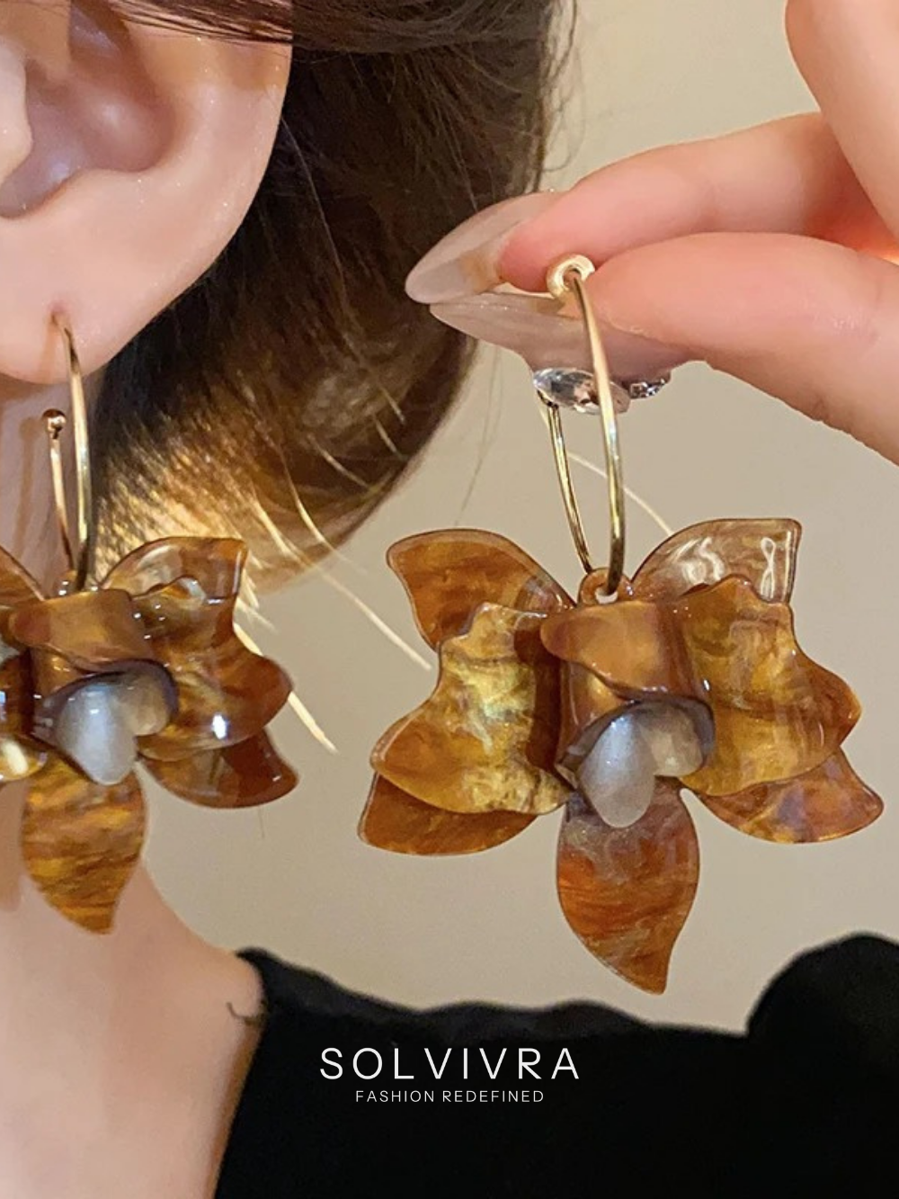 Solvivra Blossom Hoop Earrings