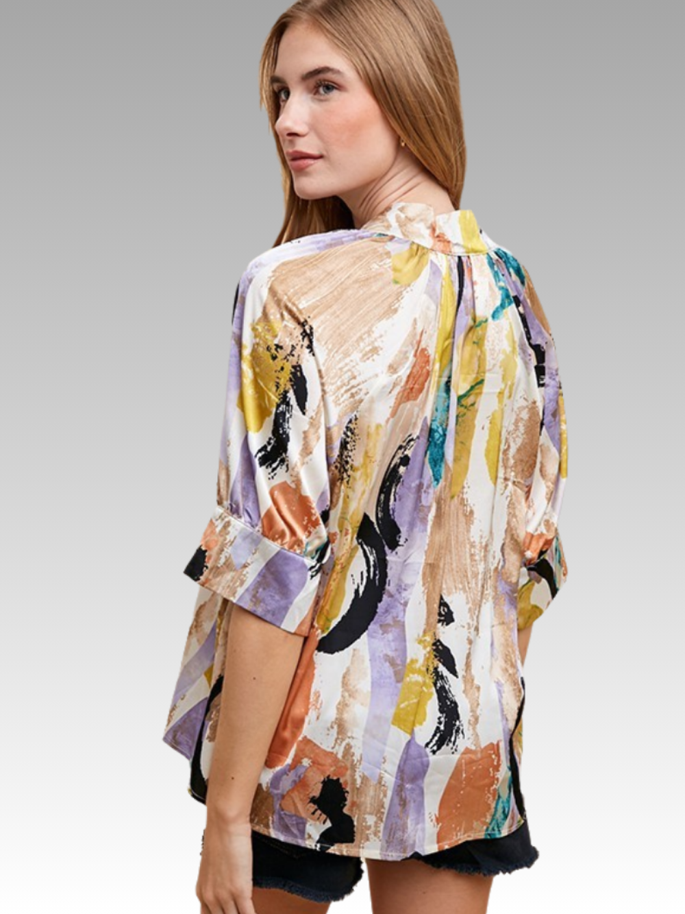 Solvivra Print Parade V-neck Blouse