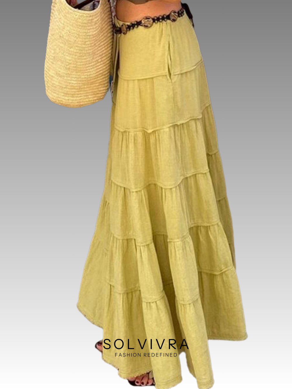 Solvivra Drawn to Drape Maxi Skirt