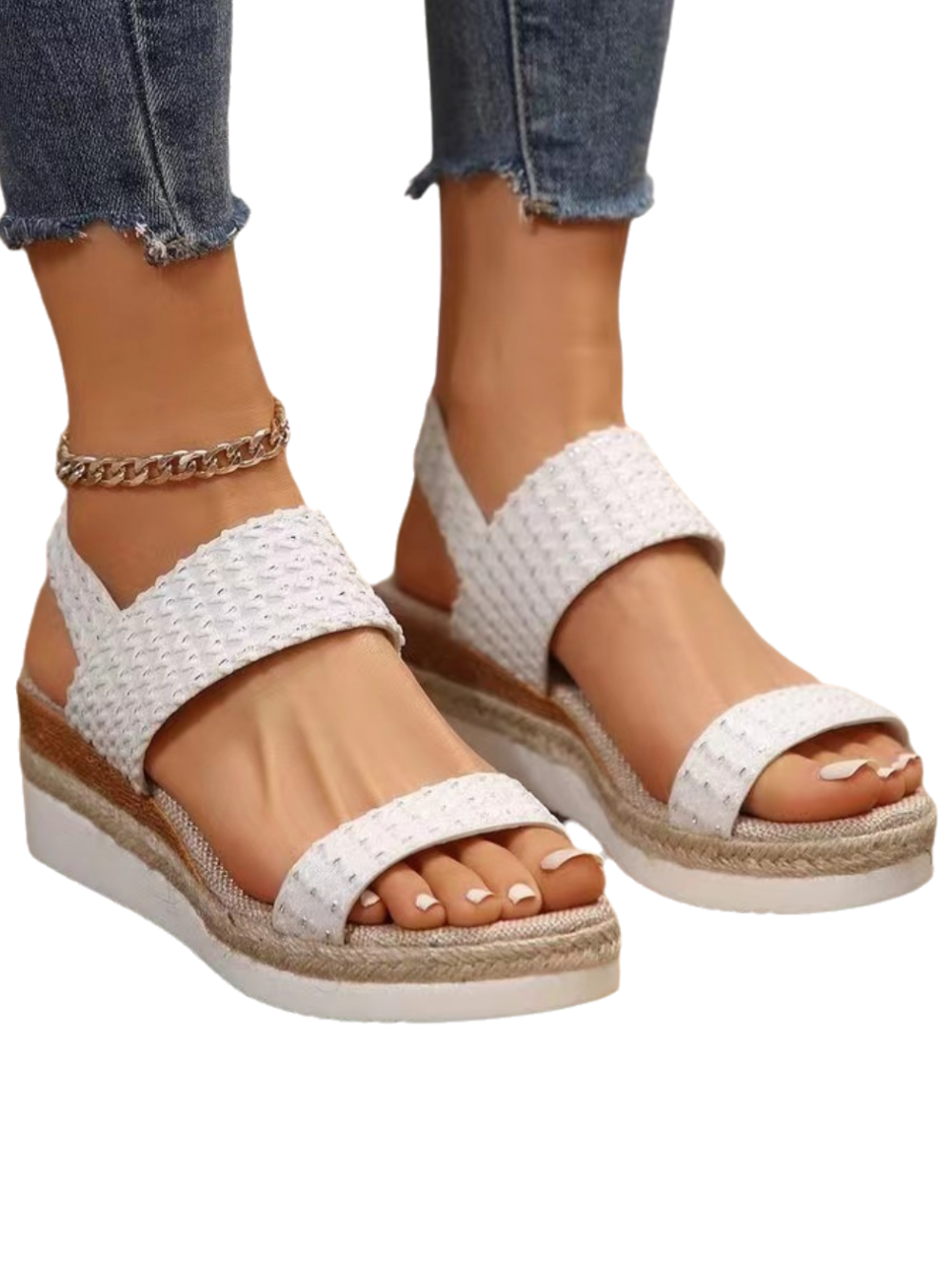 Solvivra Coastal Curve Wedge Sandals