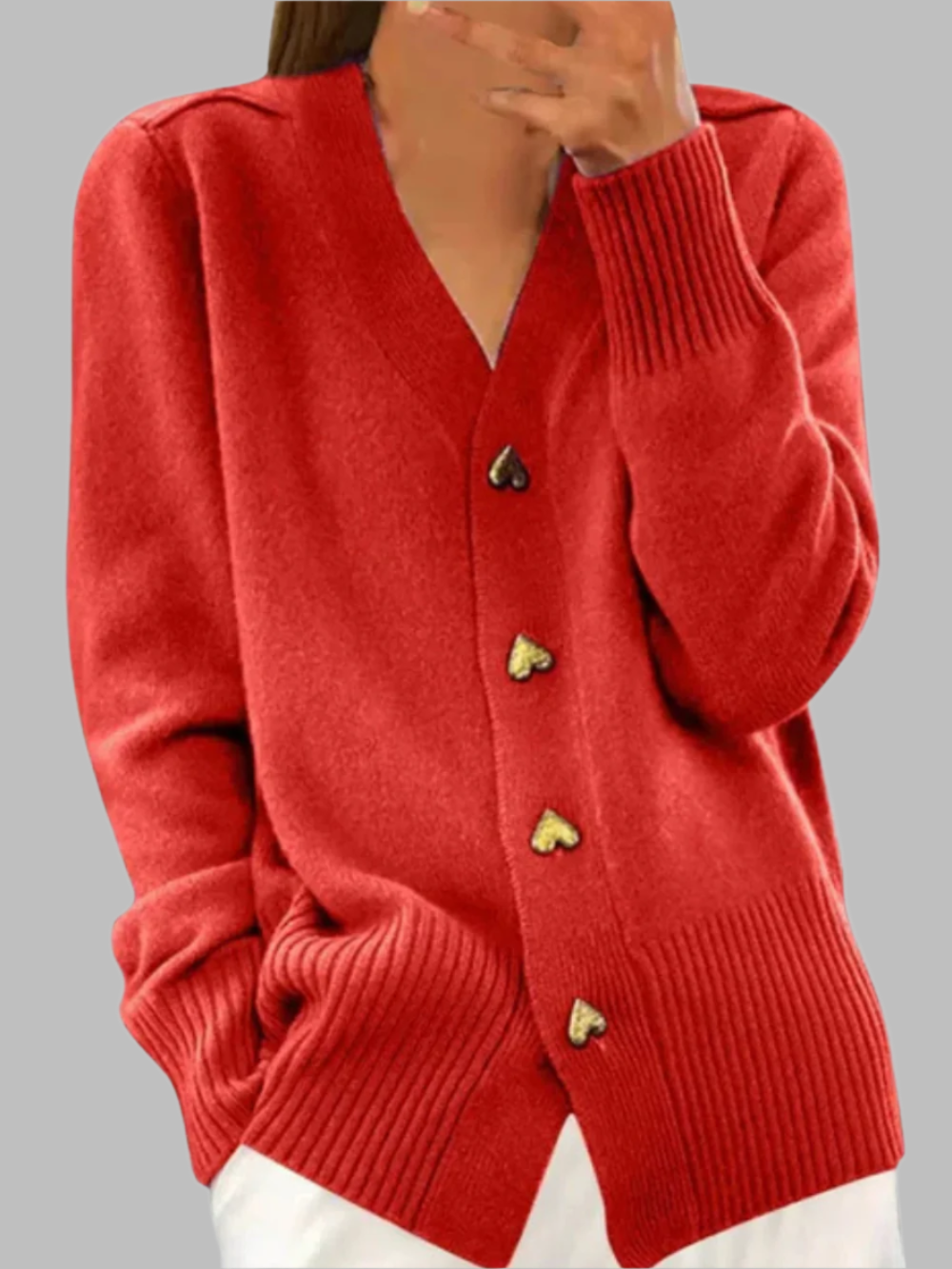 Solvivra LoveLoop Button Cardigan