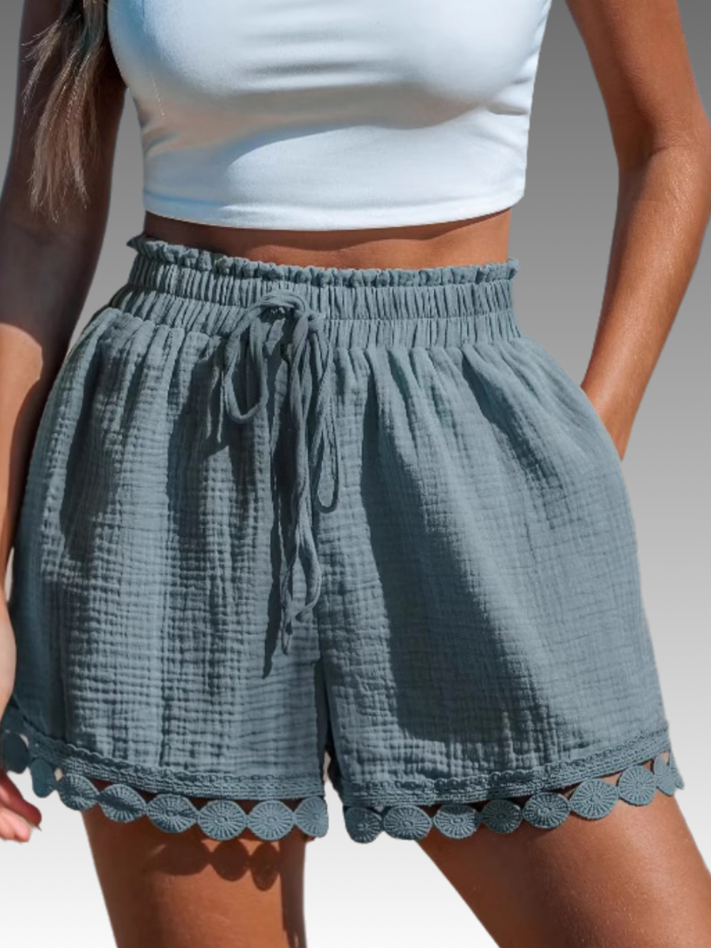 Solvivra Lush Loop Lace-up Shorts