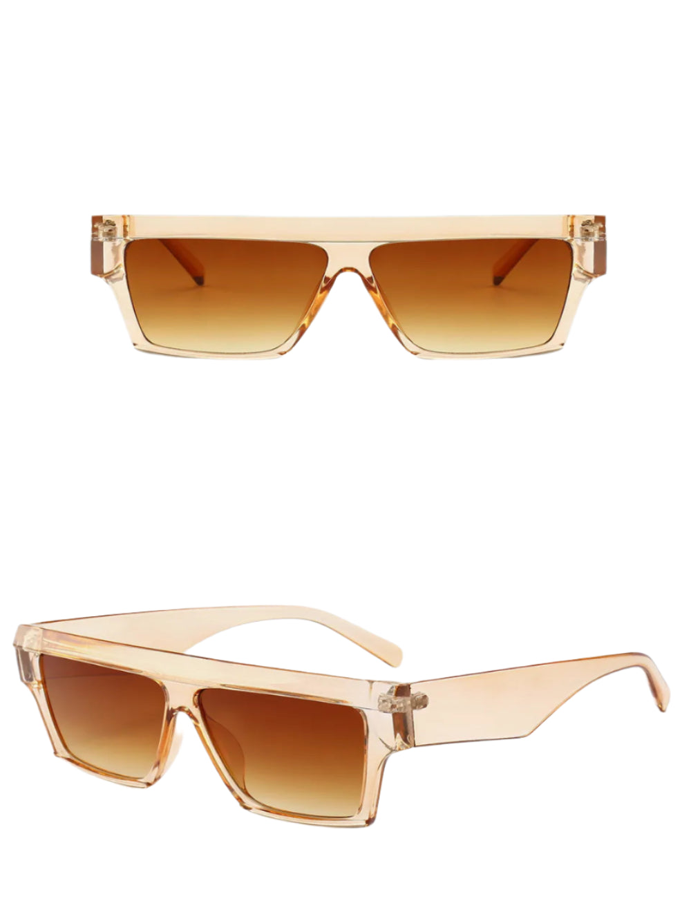 Solvivra Block Phase Flat Top Square Sunglasses