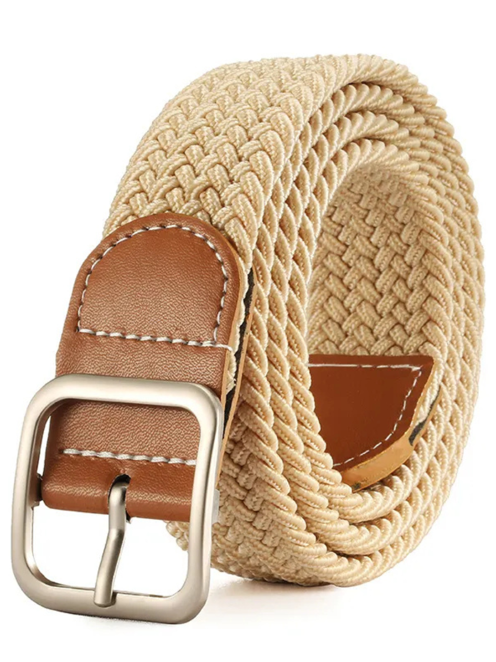 Solvivra Square Chic Braided Canvas Belt