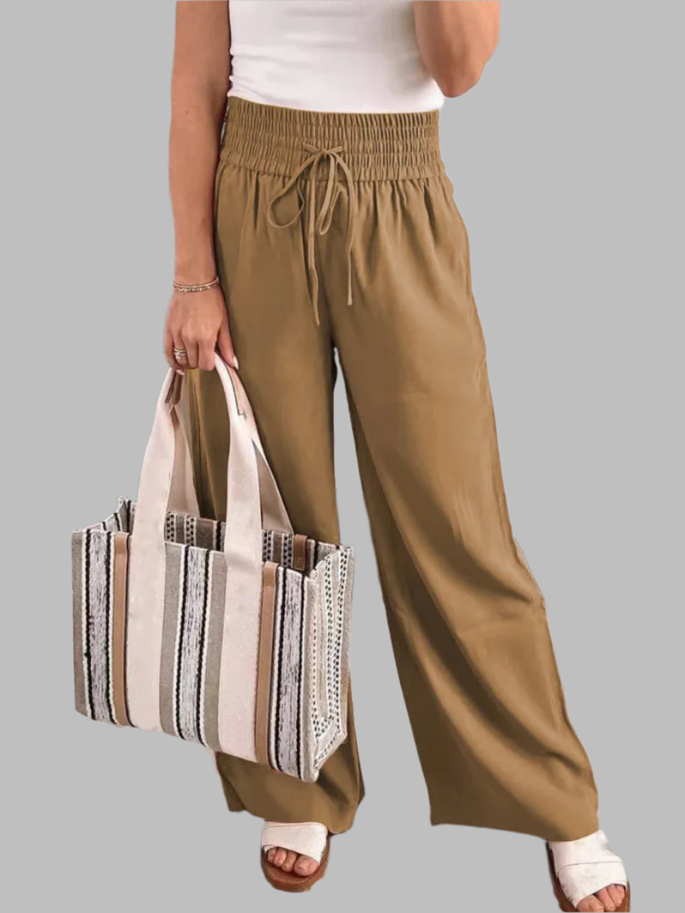 Solvivra City Sway Tie-Waist Trousers