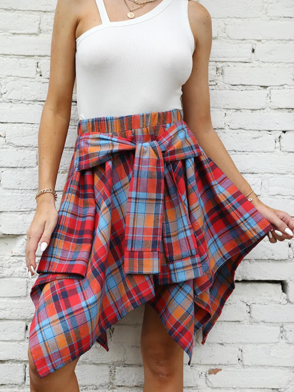 Solvivra Irreguluxe Tie-Sleeve Skirt