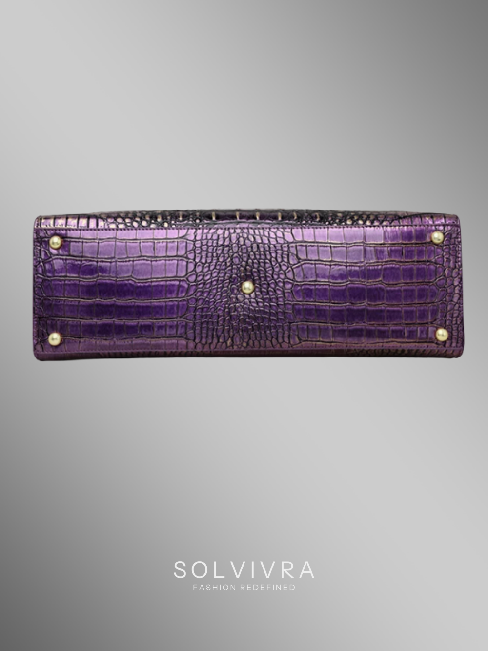 Solvivra Noir Lux Croco Satchel
