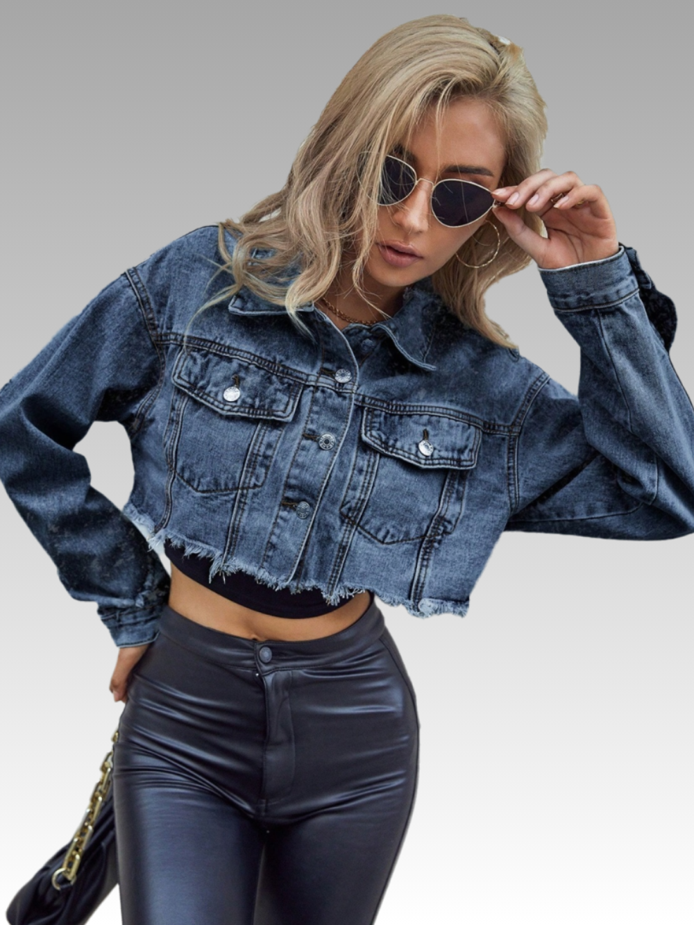Solvivra Rough & Ready Cropped Denim Jacket
