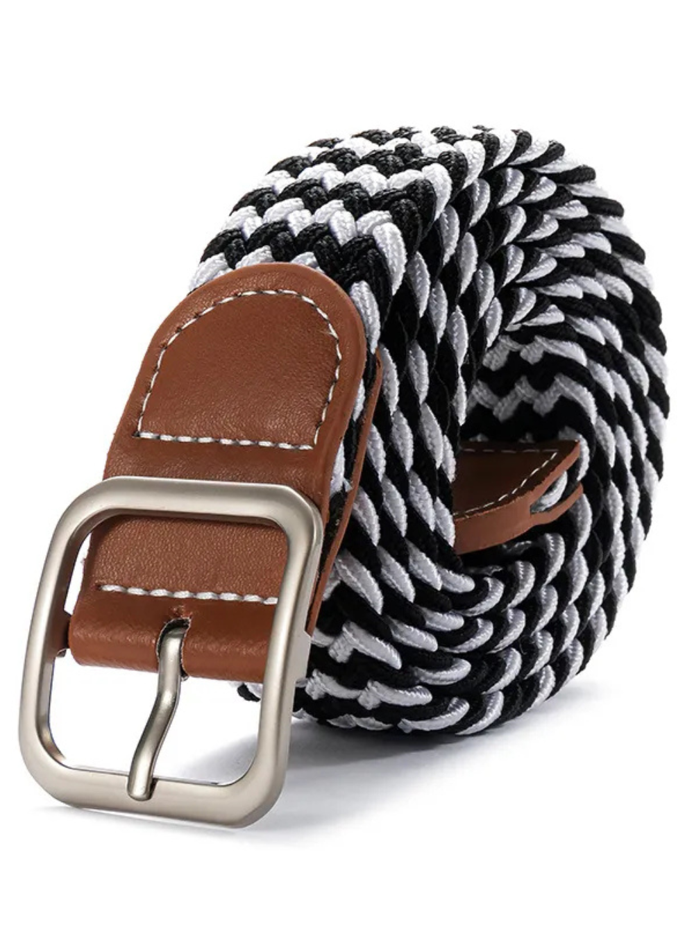 Solvivra Square Chic Braided Canvas Belt