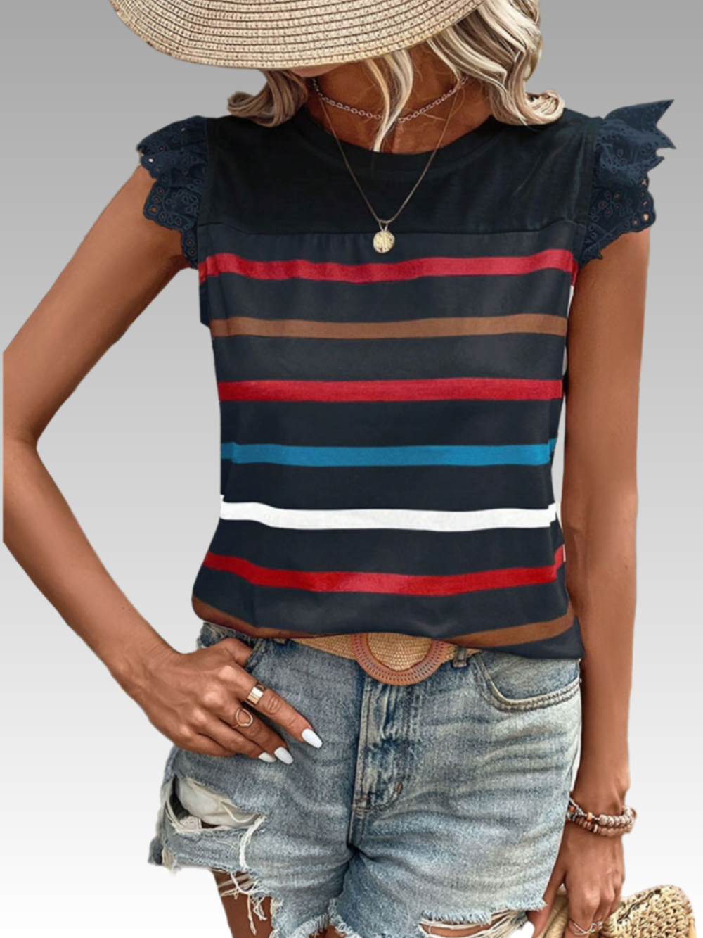 Solvivra Twirl of Stripes Top
