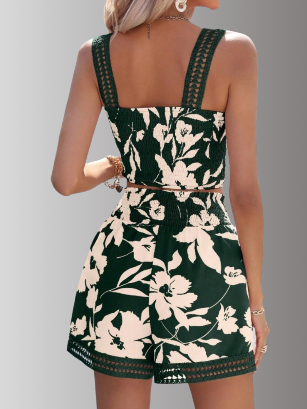 Solvivra Pretty in Summer Petals Top and Shorts Set
