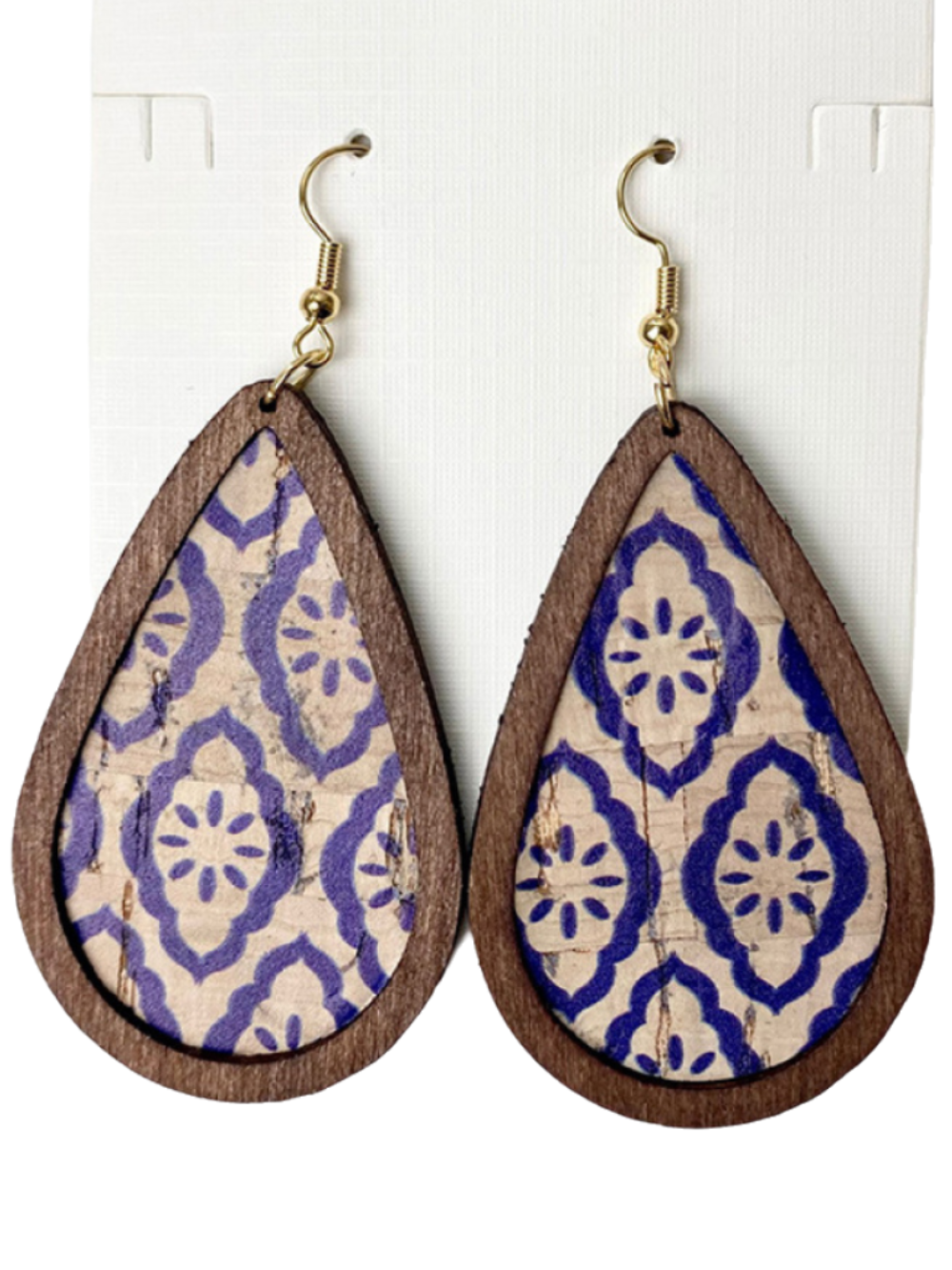 Solvivra Carved Calm Teardrop Earrings