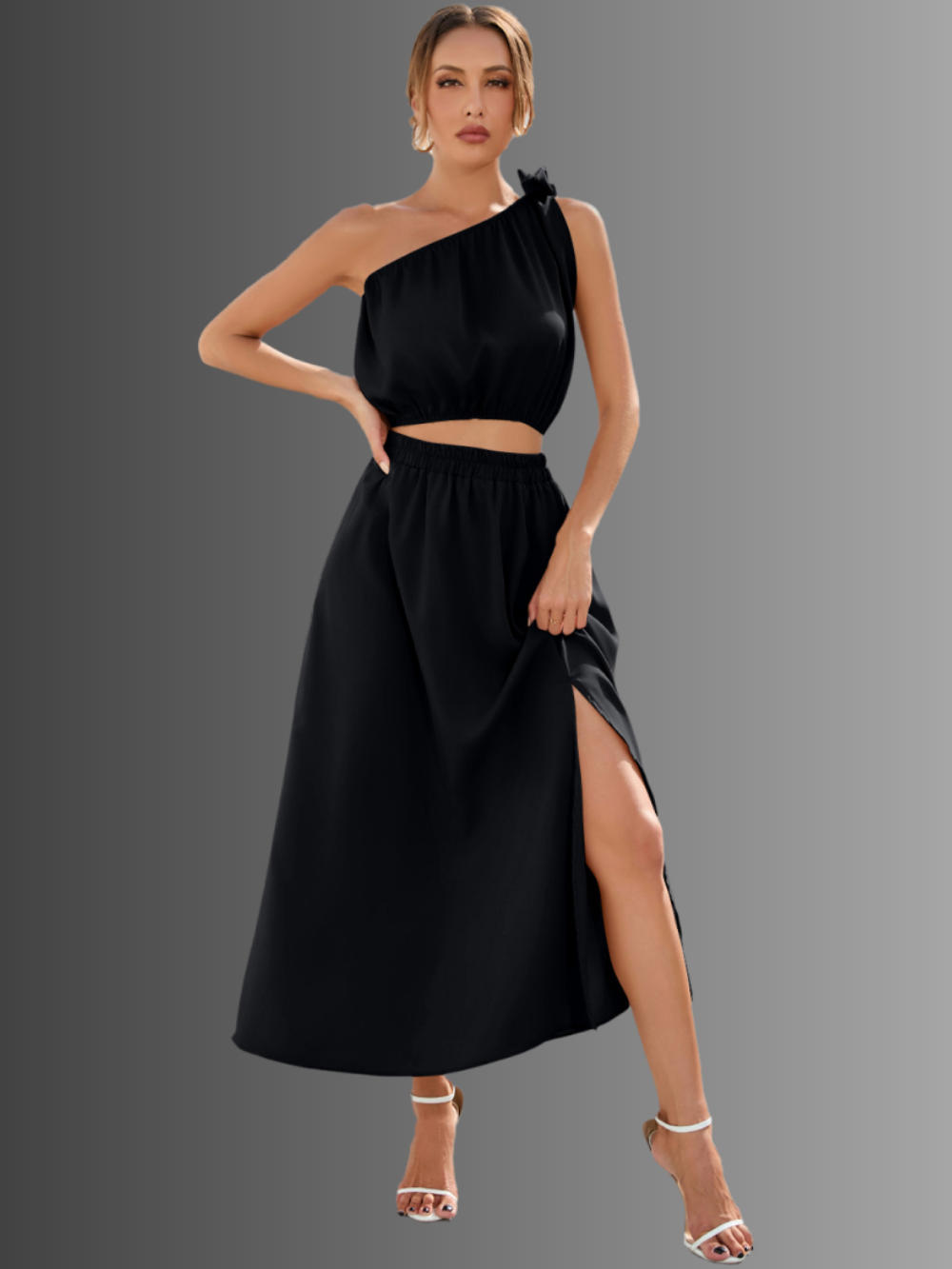 Solvivra Cut to Impress Top and Skirt Set