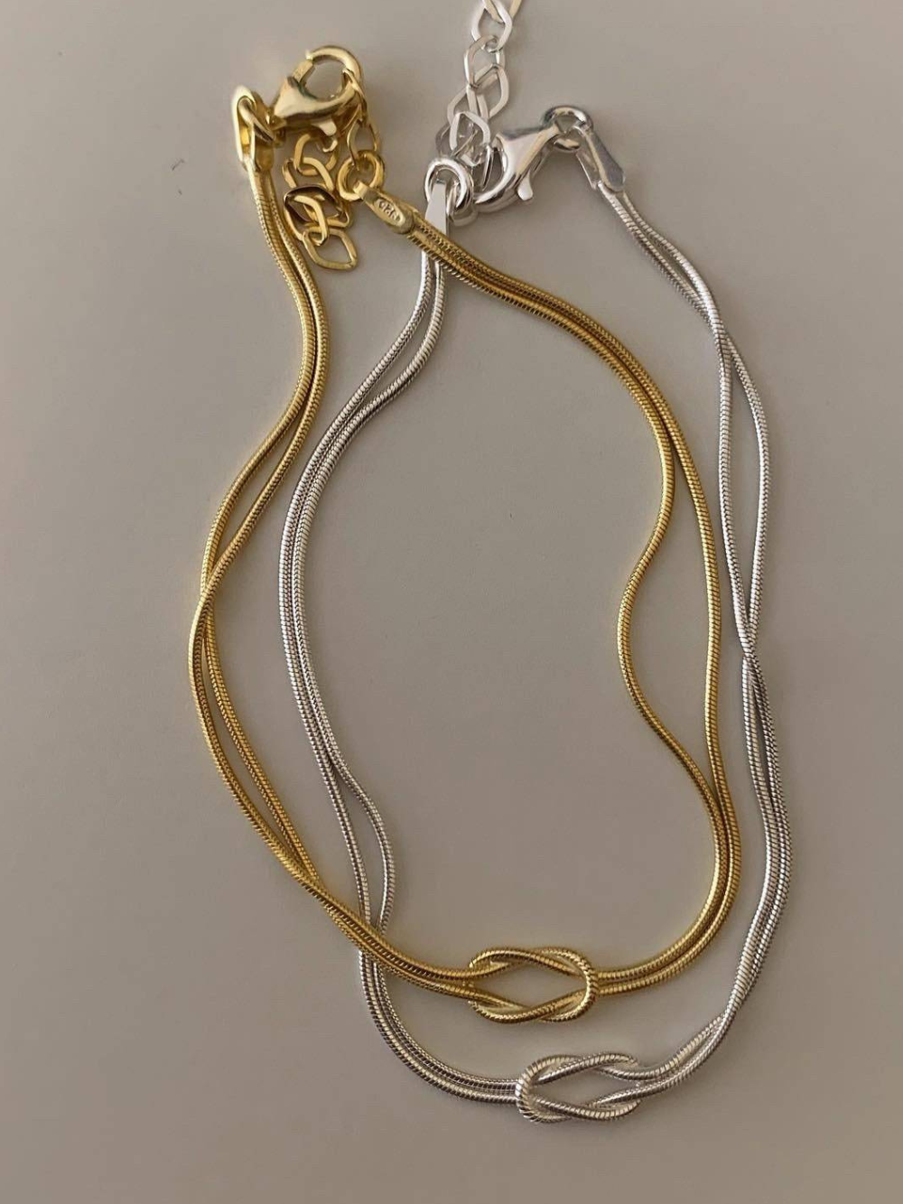 Solvivra Titanium Steel Knotted Necklace