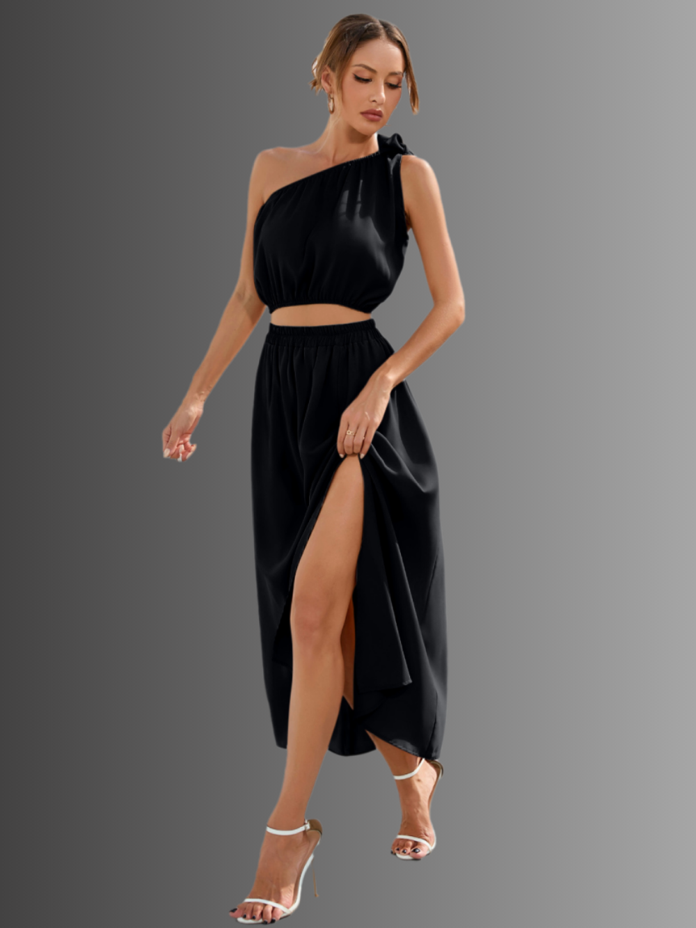 Solvivra Cut to Impress Top and Skirt Set