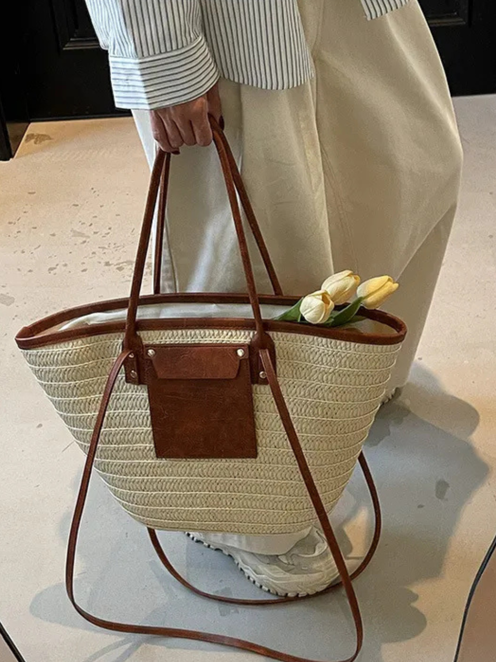 Solvivra Sun Weave Straw Handbag