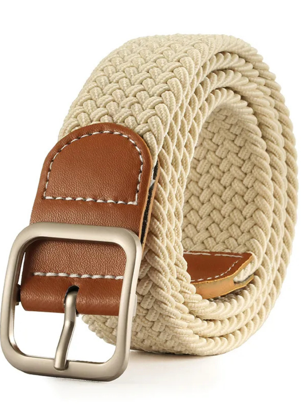 Solvivra Square Chic Braided Canvas Belt