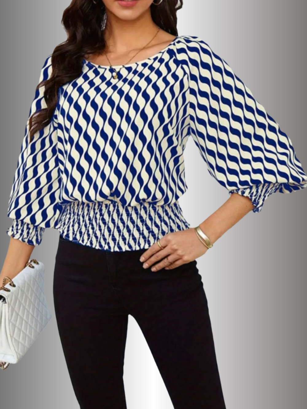 Solvivra Shape Play Smocked Waist Top