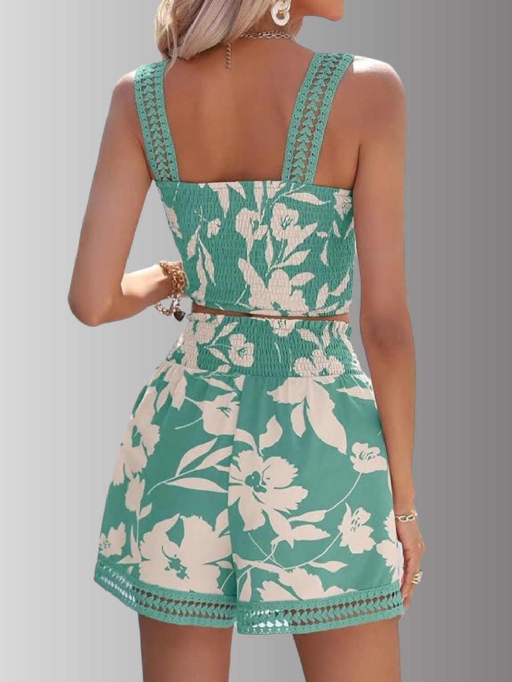 Solvivra Pretty in Summer Petals Top and Shorts Set
