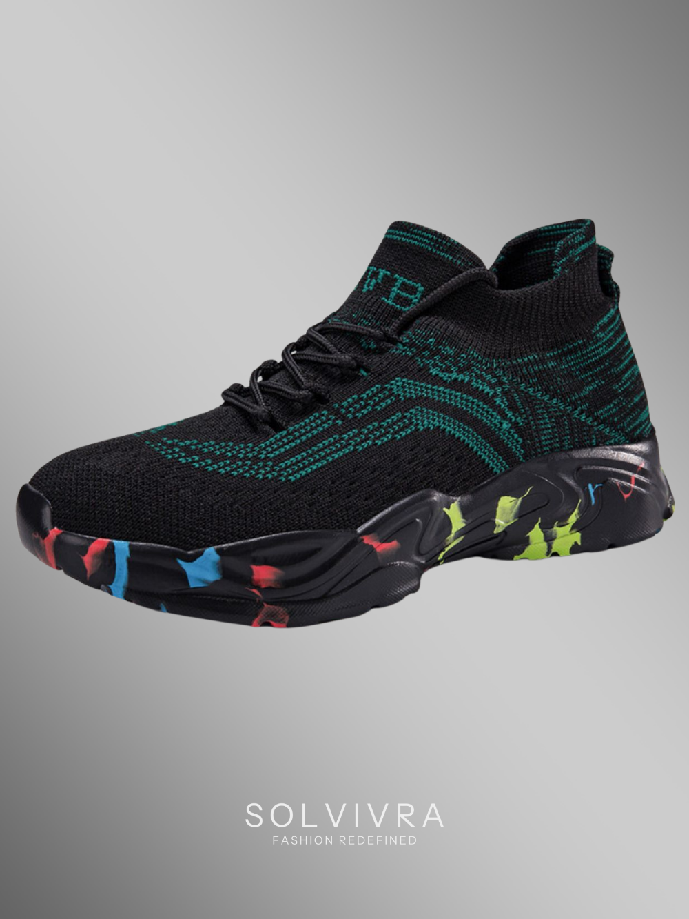 Solvivra Aero Splash Mesh Platform Sneakers