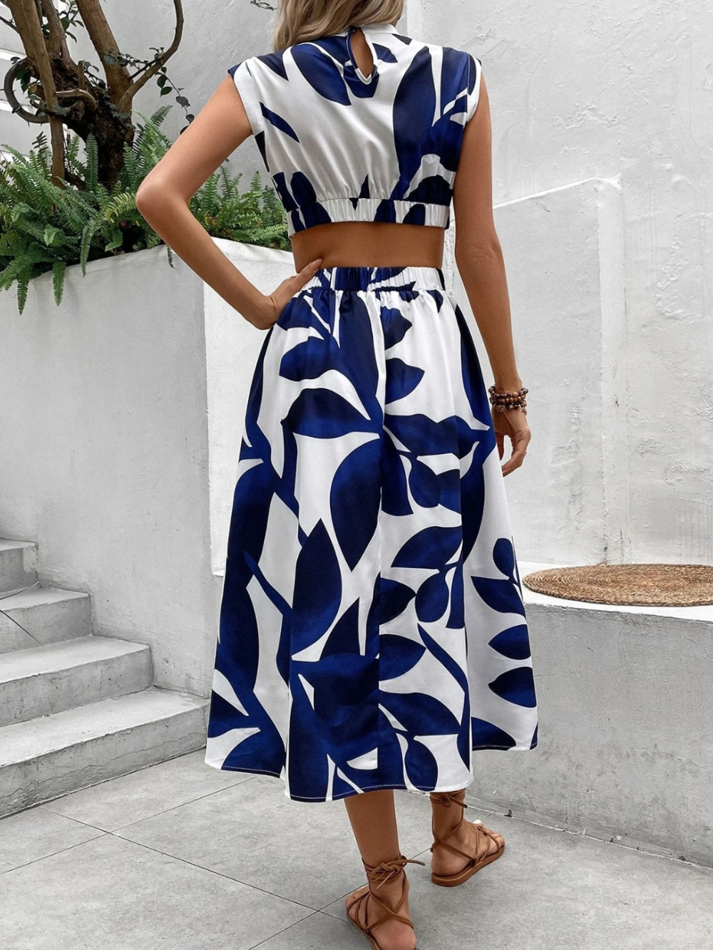 Solvivra Side Muse Cutout Midi Dress