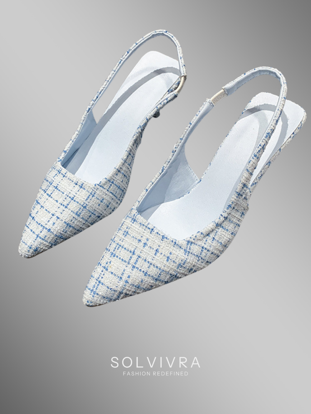 Solvivra Tweed Slingback Heels