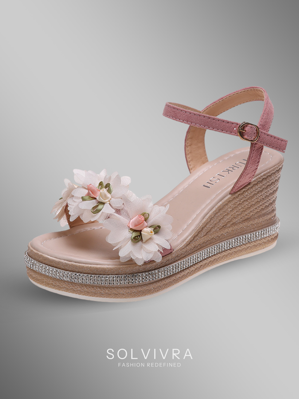 Solvivra Blossom Lift Wedge Sandals