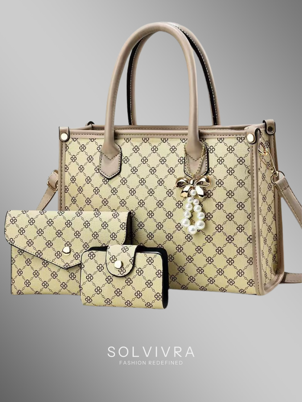 Solvivra ÉléganceTrio – 3-in-1 Luxe Handbag Set