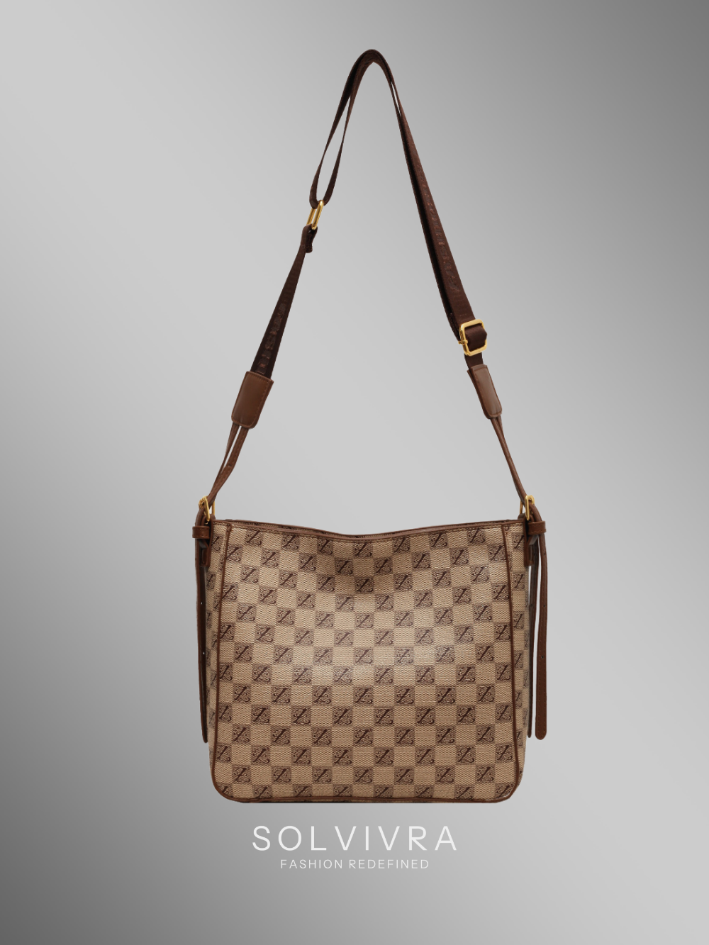 Solvivra Nara Check Adjustable Shoulder Bag
