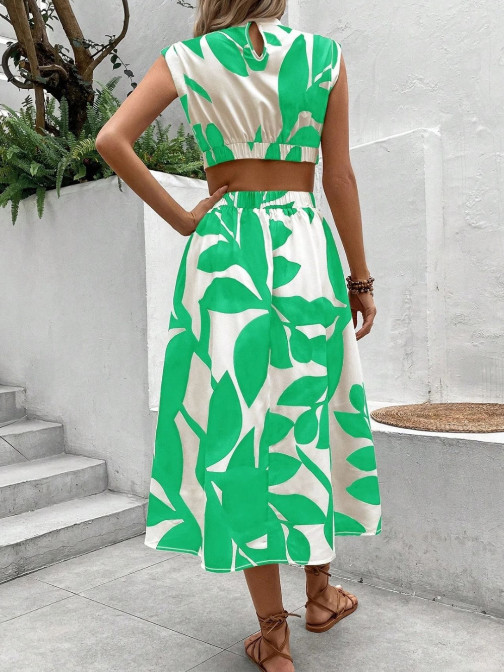 Solvivra Side Muse Cutout Midi Dress