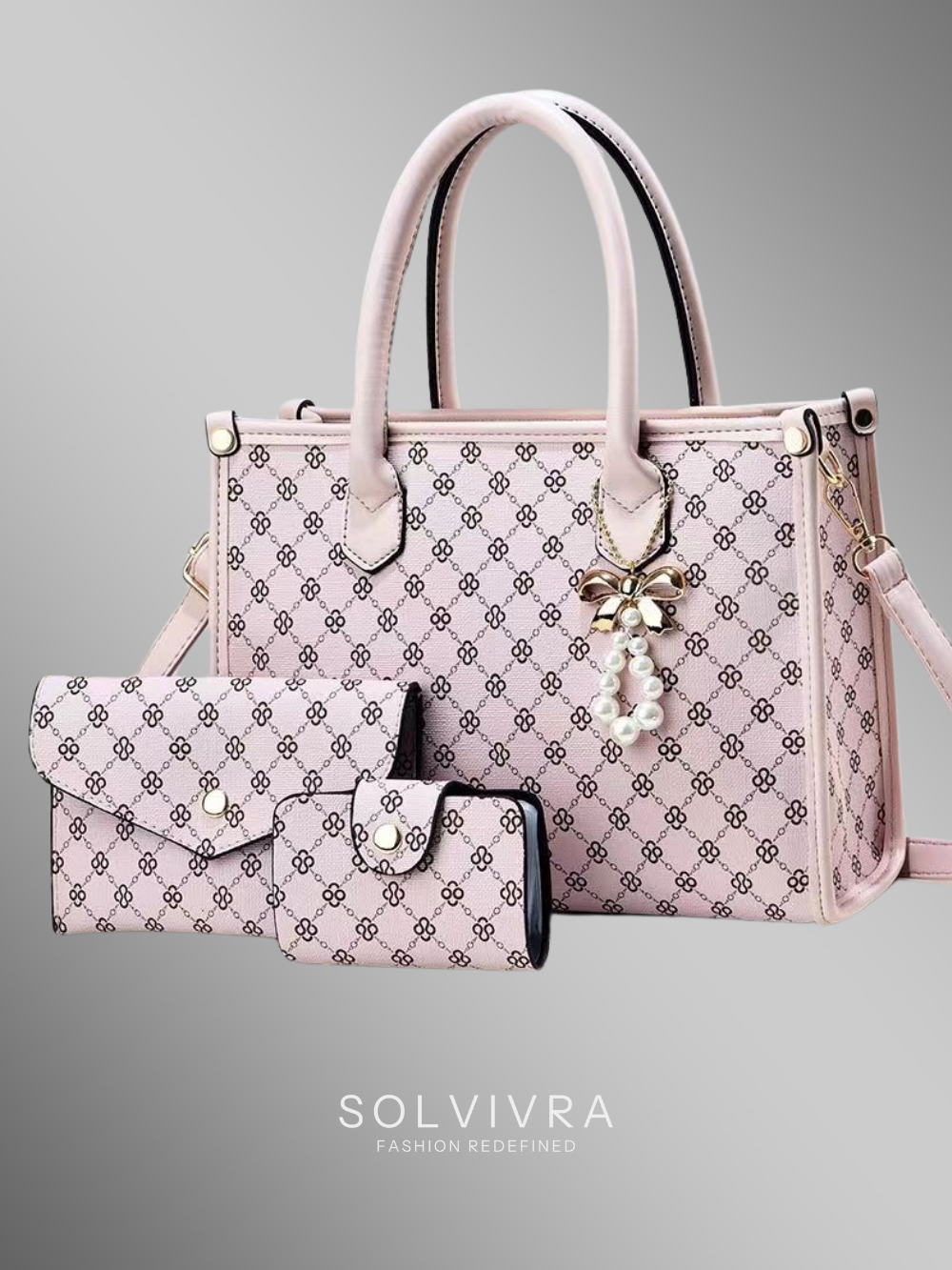 Solvivra ÉléganceTrio – 3-in-1 Luxe Handbag Set