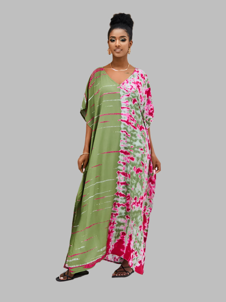 Solvivra Boho Bliss Batwing Maxi Dress 