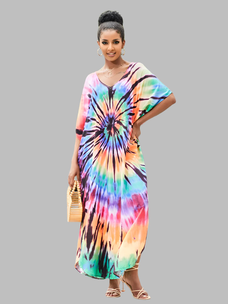 Solvivra Boho Bliss Batwing Maxi Dress 