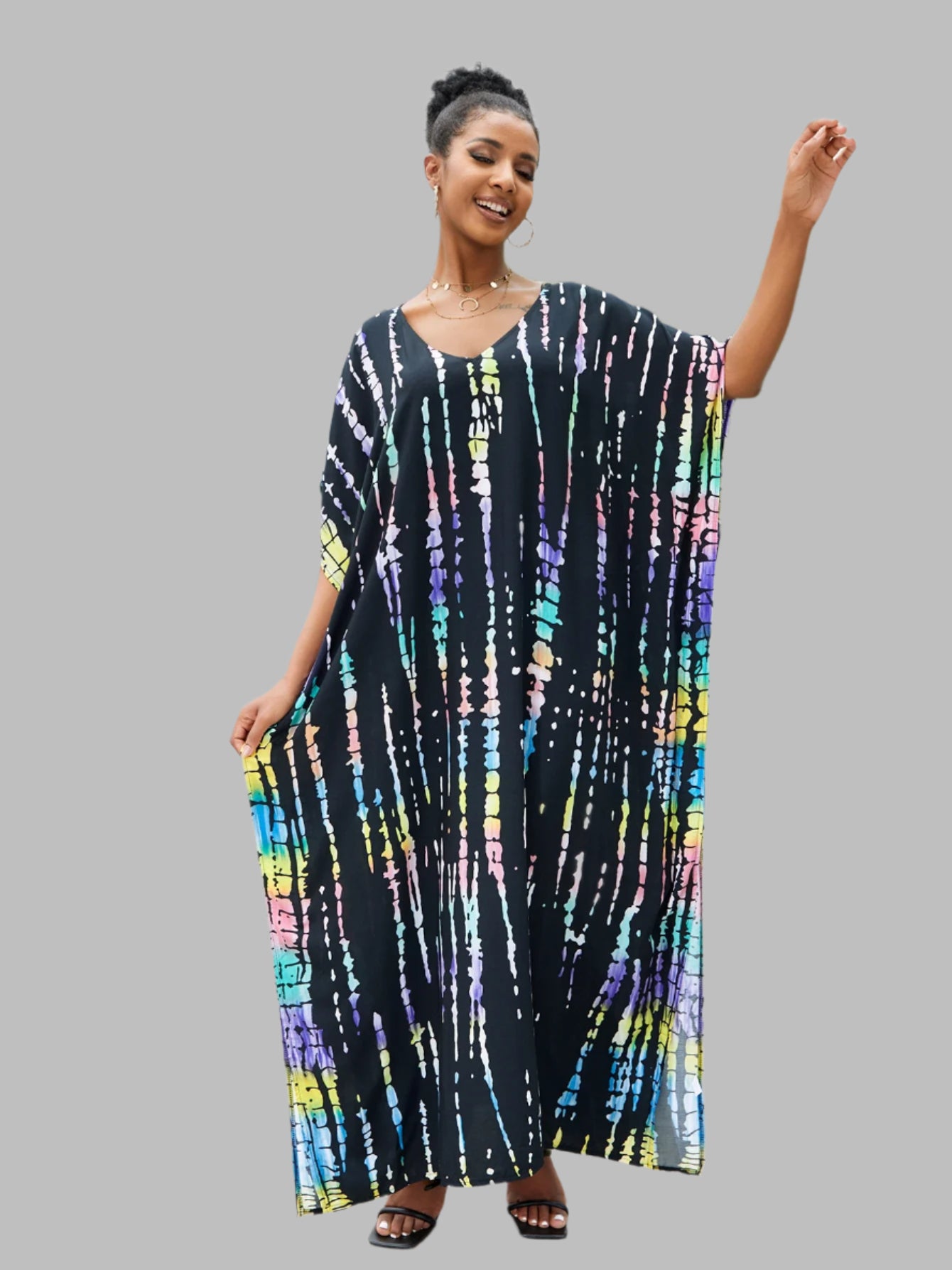 Solvivra Boho Bliss Batwing Maxi Dress 