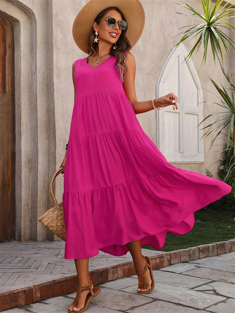 Solvivra Sunkissed Tier Maxi Dress