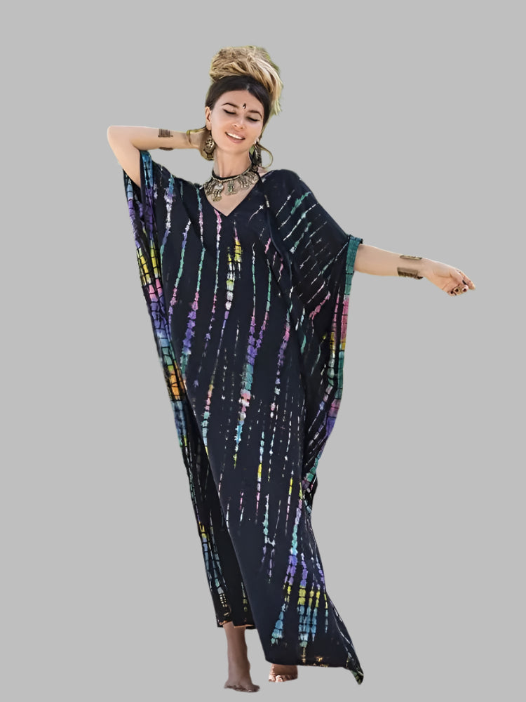 Solvivra Boho Bliss Batwing Maxi Dress 