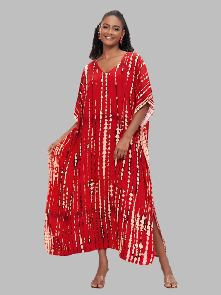 Solvivra Boho Bliss Batwing Maxi Dress 