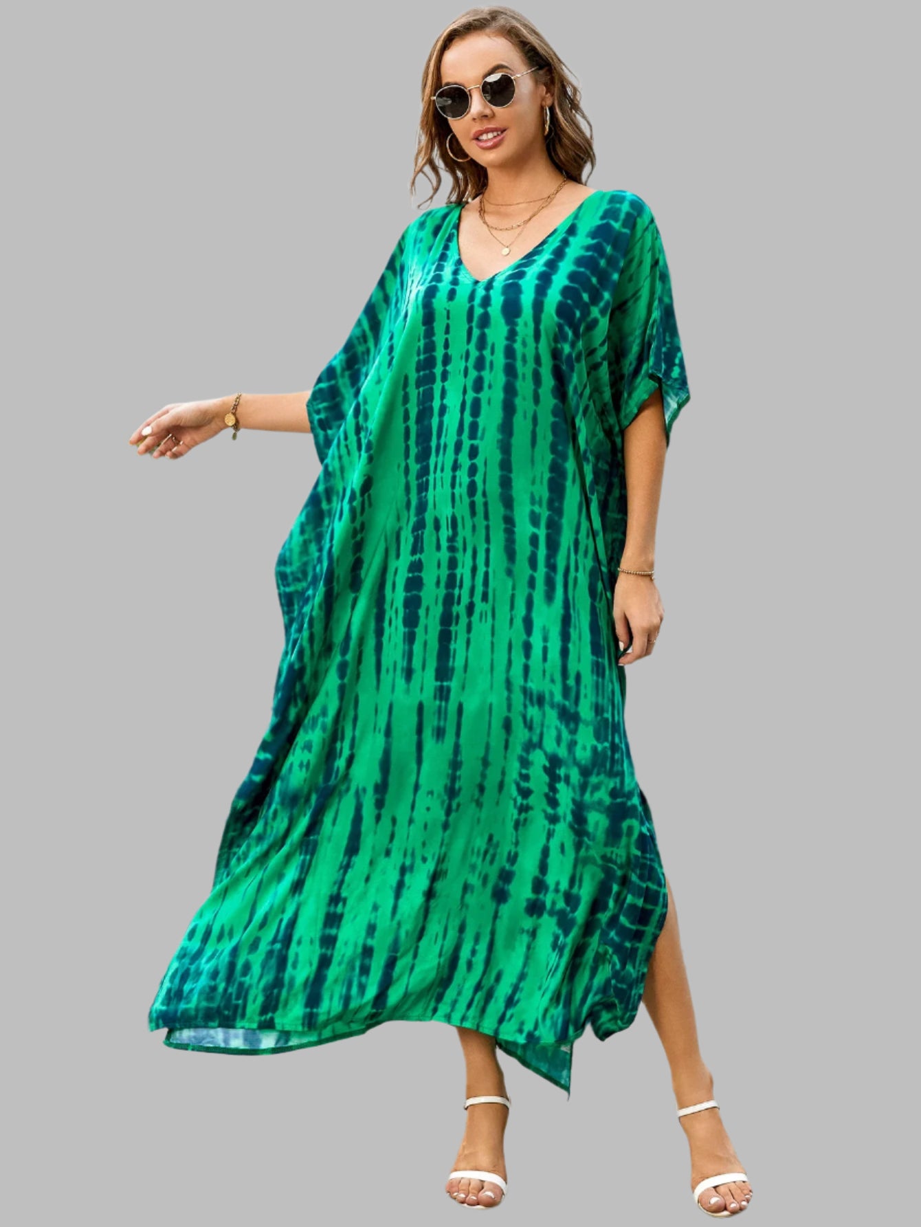 Solvivra Boho Bliss Batwing Maxi Dress 