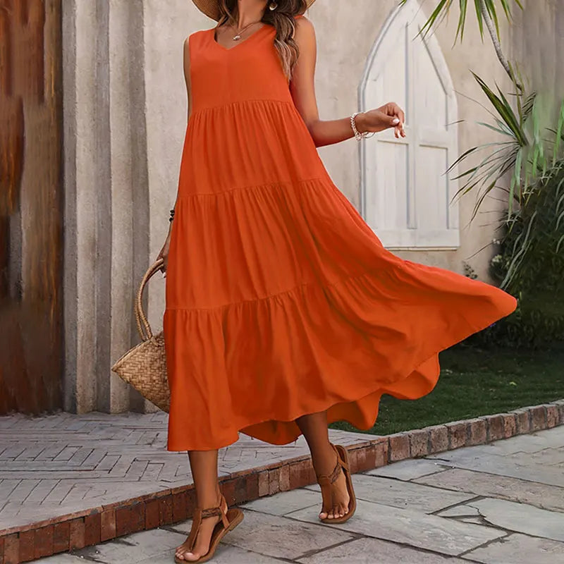 Solvivra Sunkissed Tier Maxi Dress