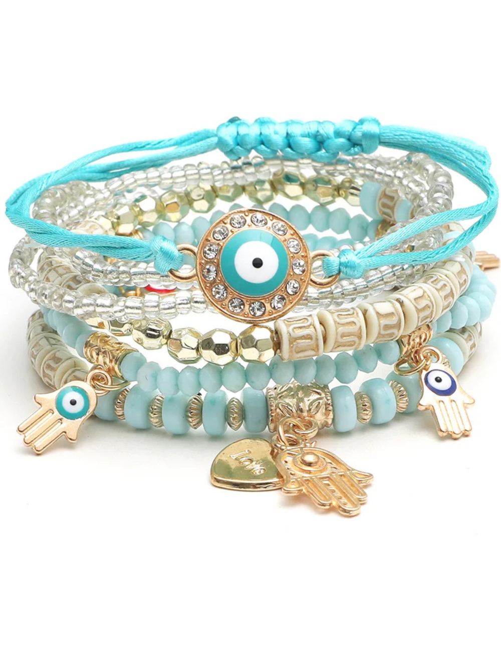 Solvivra Boho Charm Bracelet - 6Pcs/Set