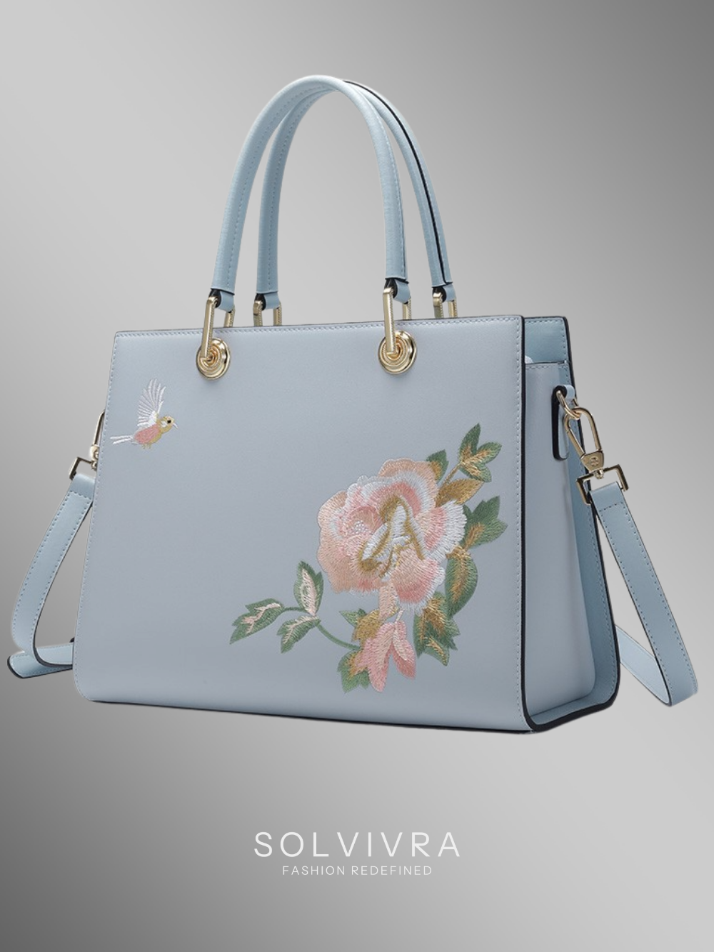 Solvivra Flora Tote Cowhide Crossbody