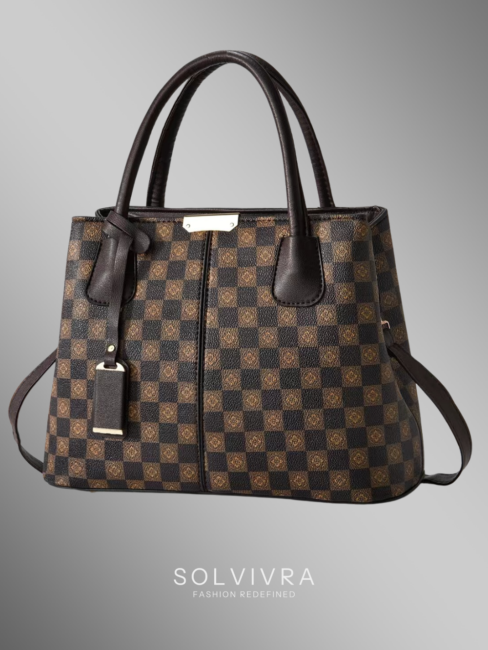 Solvivra Luxe Grid Signature Tote