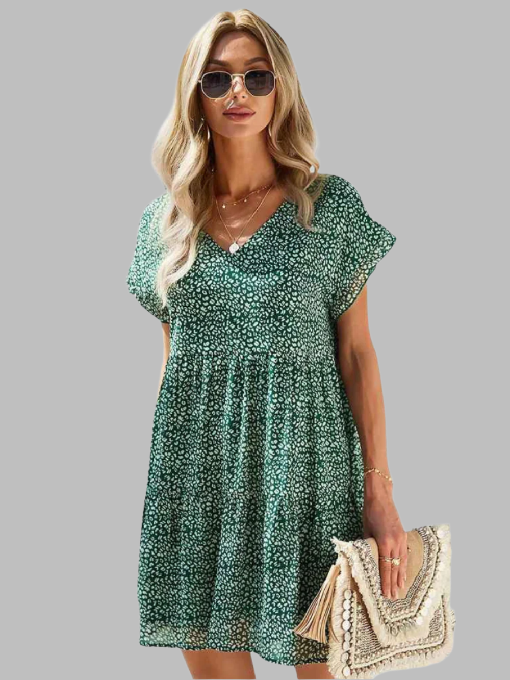 Solvivra Breezy Ruffle Chiffon Dress