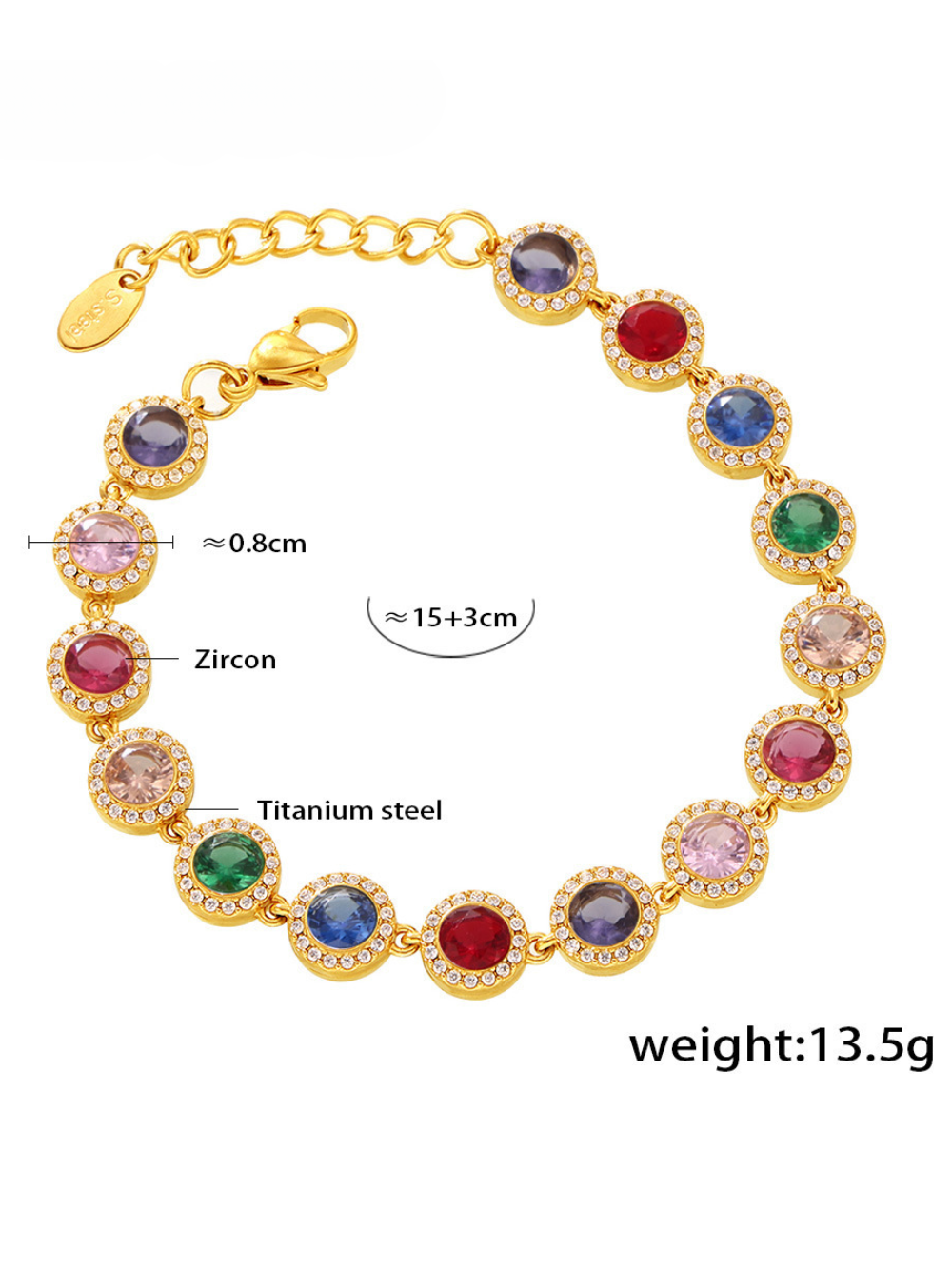 Solvivra Zircon Stitching Bracelet